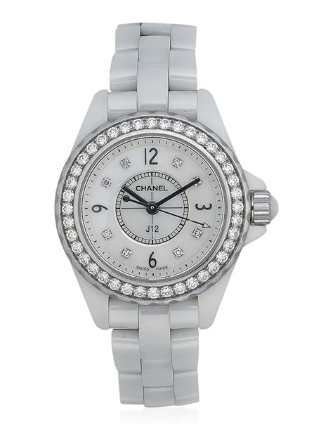 chanel j12 ceramic watch with diamonds|Chanel j12 for sale.